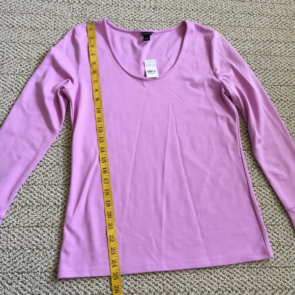 NWT - Ann Taylor Button Cuff Scoop Neck Top Pink Small - Picture 5 of 8